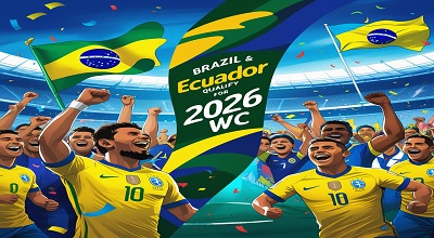 Brazil & Ecuador Qualify for 2026 WC; Uruguay Almost There
